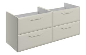 Stafford 1200mm Wall Hung 4 Drawer Basin Unit (No Top) - Matt Latte